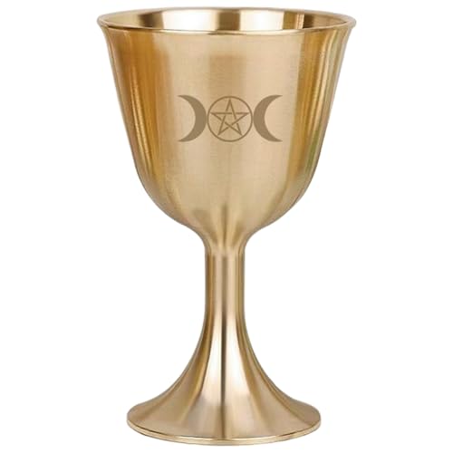 Calice Coppa Tripla Pentagramma Calice in Rame per Cerimoniale Vino Altare Decorazione Religiosa