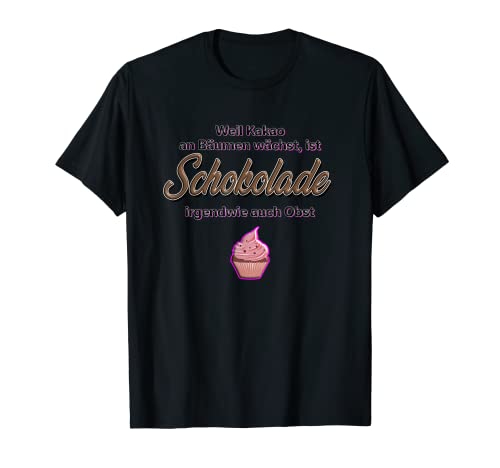 Chocolate, fruta, cacao, chocolate, cupcake, hombre y mujer. Camiseta