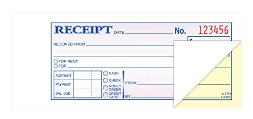 Adams Money And Rent Receipt Book, 2-Part, Carbonless, 2.75 X 7.19 Inch, 50 Sets, White And Canary (Dc2701) #TOP2