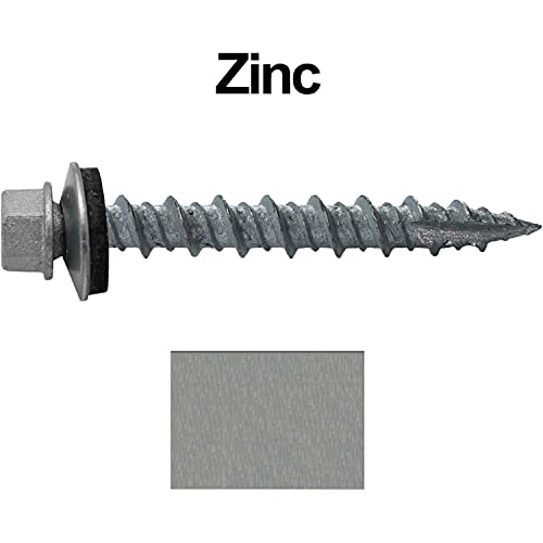 Metal Roofing Screws (250) 10 x 11/2" Galvanized Hex Head Sheet Metal