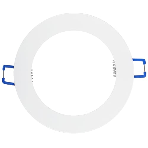 PATIKIL 3 Inner Dia. Light Trim Ring, Aluminum Alloy Circular Light Cover Lighting Fixture for Ceiling Wall Recessed Can Downlights, White