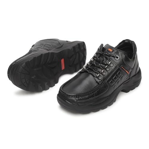 Image of Woodland Black Casual Shoes - Premium Stylish Trendy Fashion Footwear, Comfortable & Durable Design, Perfect, Casual Outings, Office, Lightweight Shoes