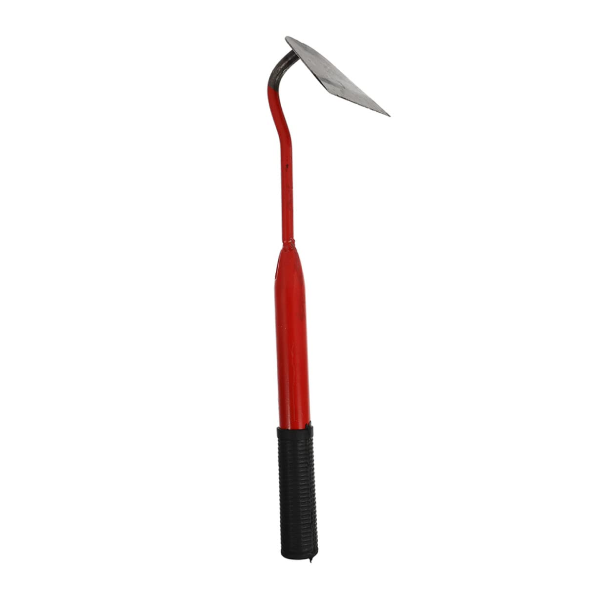 Garneck 1pc Cultivating Hoe Mini Outdoor Handle Garden Weeding Handheld Small Agriculture Hand Hoe Landscaping Hoe Hand Digger Tool Grass Digging Tool Plowing Hoe Red High-Carbon Steel