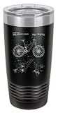 Mountain Bike Patent drawing - engraved Tumbler - insulated stainless steel travel mug