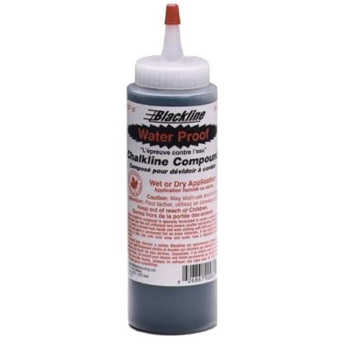 Blackline BL816 Black Water Proof Chalk Line Compound - 8 oz Refill Bottle