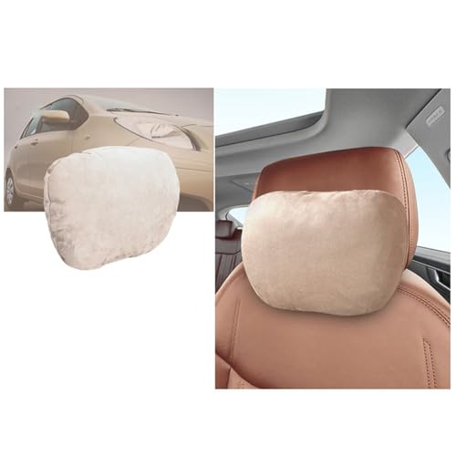 Gettimore Soporte para reposacabezas de coche Mercedes Clase S, almohada de cuello de ante ultrasuave para una conducción cómoda, 29 x 19 cm, compatible con todos los vehículos, uso en las 4