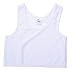 Ieasysexy Les Lesbian Tomboy Undershirt Short Chest Binder Vest Bra -Three Rows (L, WHITE)