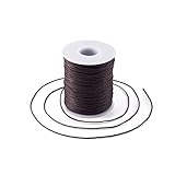 Craftdady 1mm 100 Yards Jewelry Making Beading Crafting Macramé Waxed Cotton Cord Thread Rope String (Brown)