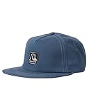 Casquette à visière plate à 6 panneaux. Couronne souple. Étiquette de nom tissée Quiksilver sur le devant. Fermeture arrière réglable avec étiquette Quiksilver patch. Bandeau interne haute performance. Couleur de l'abat-jour : bleu. Couleur du capuchon : bleu.