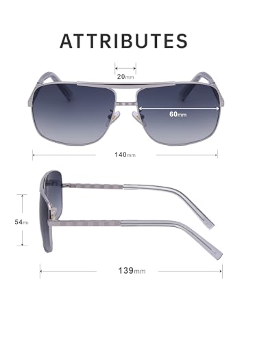 Image of Classic Sunglasses for Men Metal Frame with Spring Hinge (0256)