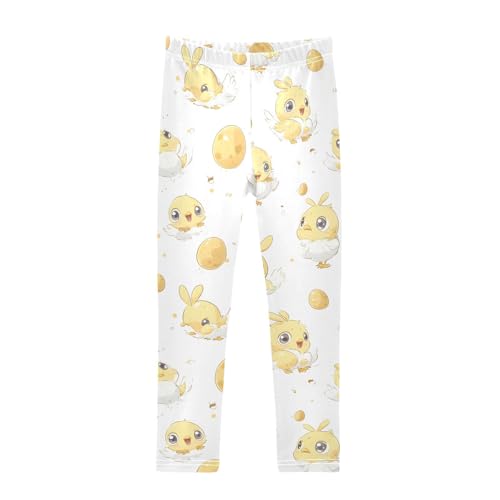 Girls' Leggings Yellow Cute Chick Kids Yoga Tights Pants 1 Pack 20860541