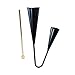 BESPORTBLE Metal Two Tone Agogo Bell for Traditional Musical Instrument with Wooden Stick Durable and Portable for Early Education and Latin Black