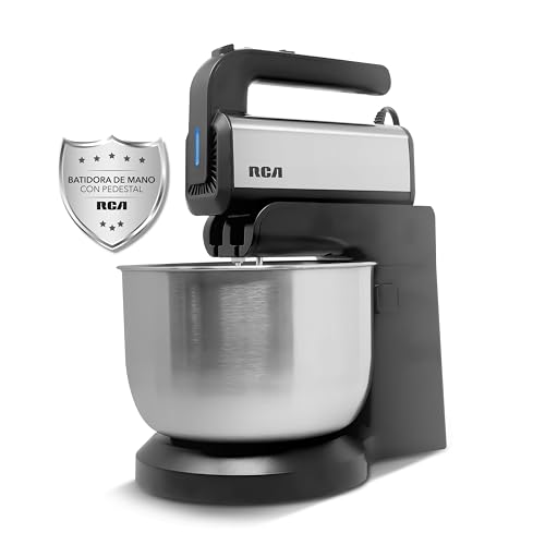 Consejos para Comprar batidora para pasteles los preferidos por los clientes. 45 RCA Batidora de Pedestal RC-70, Incluye Tazón de Acero Inoxidable, 5 Velocidades, Cabezal Inclinable, Accesorios Ganchos Amasadores y Batidores, Ideal para Repostería y...