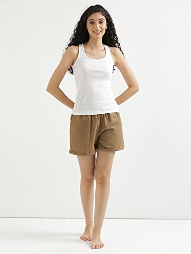 Image of SAADAA Women's Shorts Pants Cotton Linen Fabric 2 Deep Pockets