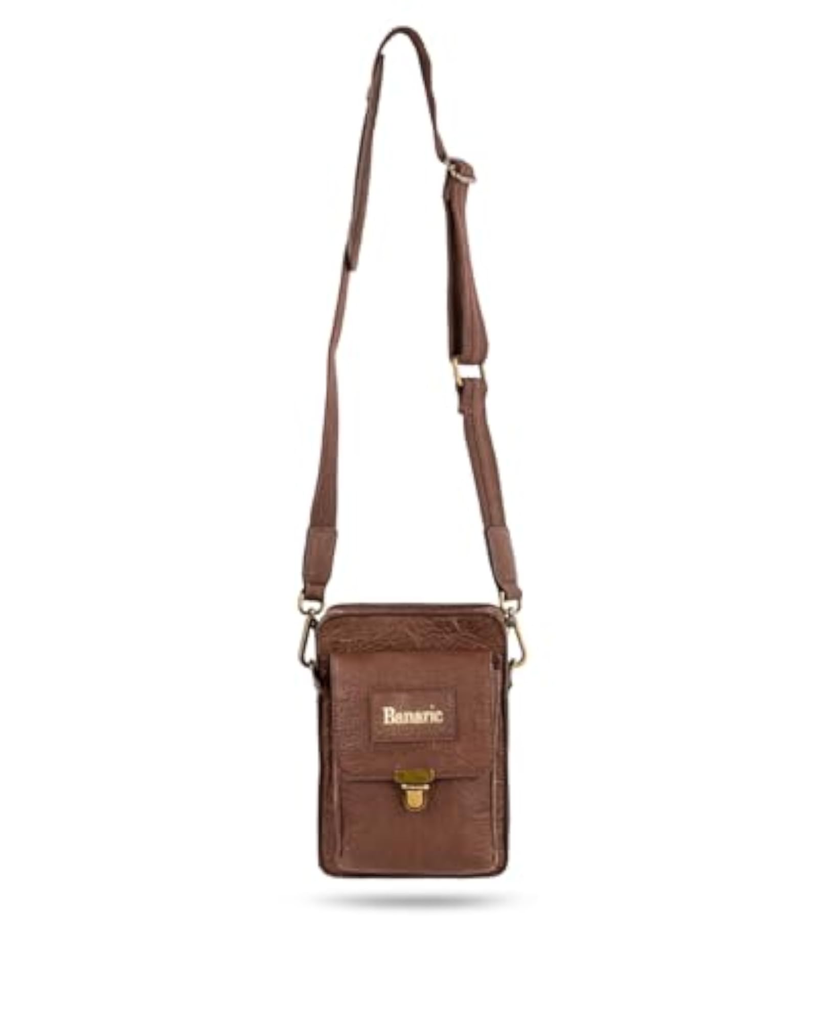 Men's Travel Sling Bag, Handcrafted Vegan Leather
