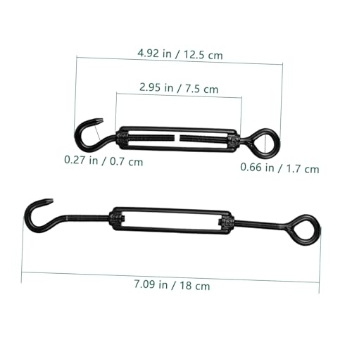 5pcs Tensores de Cable de Acero Inoxidable para Tensado de Cables de Servicio Pesado con Gancho Ajustable para Luces de Cuerda, Colgado de Cuadros y Uso en Jardín miniatura 2