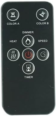 Remote Control Compatible for Antarctic Star FH-3001LA RFH-4001LA RFH-4201LA RFH-4801LA RFH-3601LA RFH-5001LA RFH-6001LA RFH-7401LA RFH-10201LA LED 3D Electric Infrared Fireplace Space Heater