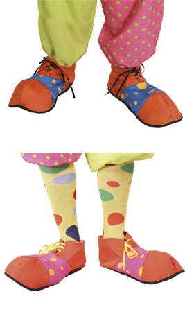 Guirca Zapatos Payaso Tela Colores