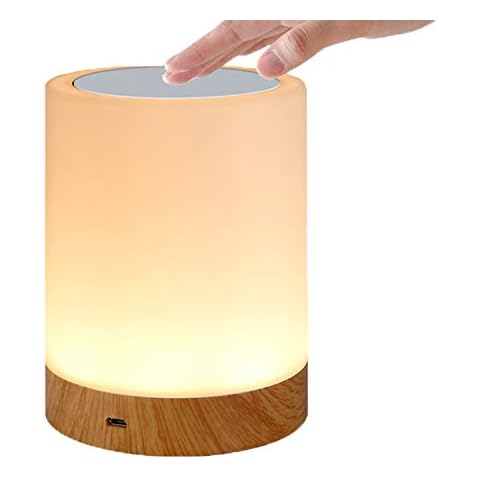 KEEPBLANCE Bedside Touch Lamp Dimmable, LED Rechargeable Night Light, Bedside Table Lamp, RGB Bedside Lamp with Dimmable Warm White Light USB Port for Kids Teens Bedroom Living Room Gift Cover