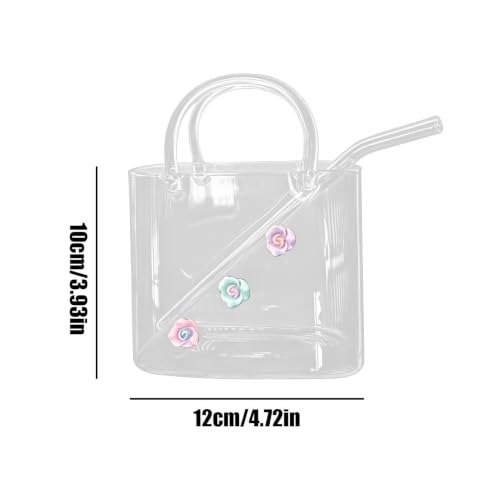 Bolsa de vidrio para bebidas de borde ancho transparente y multifunción 6