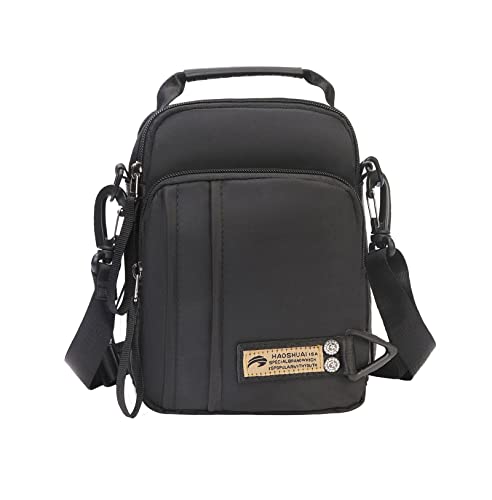 OVAKIA Sac à bandoulière en pour homme,Étanche Sac à bandoulière Universel Petit Sac Messenger Sac à Main Téléphone Mobile Poche Croix Corps Sac Organiseur de voyage Durable Multi-poches Bandoulière Cover