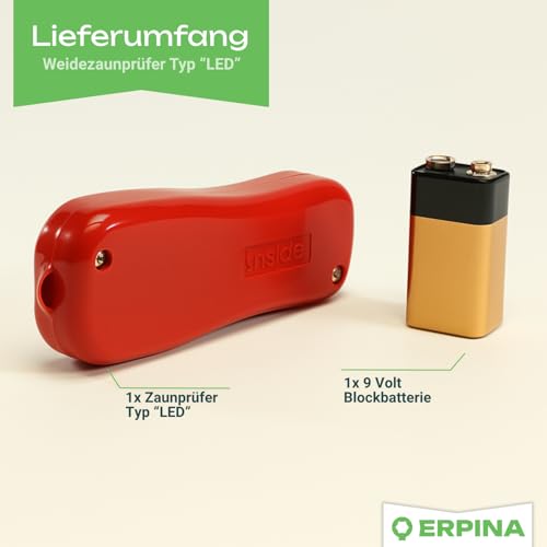 Zaunprüfer Erpina – kabelloser LED Weidezaunprüfer mit Sensor