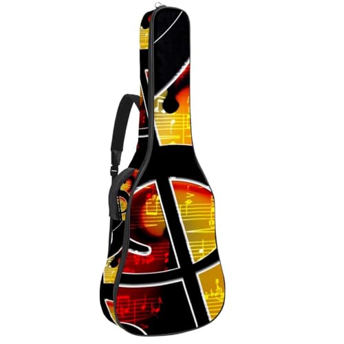 Sac de transport guitare acoustique 104 cm avec bandoulière réglable et organiseur intégré