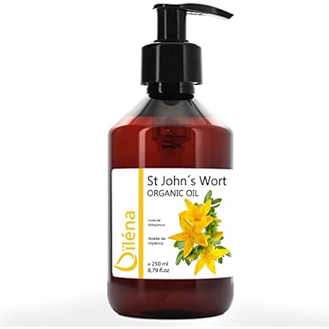 St. John's Wort Oil 250 ml Red Elixir for Pain Relief Concentrated Pure Oil 100% Natural Hypericum Oil Cold Infused St John Wort Oil Hypericum perforatum Cover