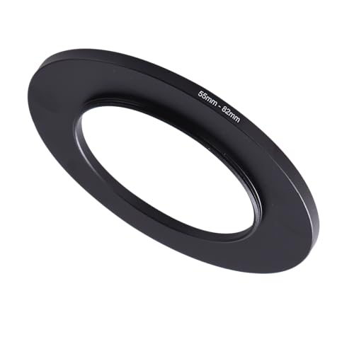 55-82mm Step-Up Ring Adapter, 55mm to 82mm Step Up Filter Ring for 55mm Lens Mount 82mm for DSLR Lenses and ND UV CPL IR Filters （55-82mm）