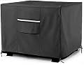 Patio Fire Pit Table Cover Square, Waterproof 600D Patio Outdoor Gas Fire Pit Table/Bowl Cover - Black (Square-40”L X 40”W X 20”H)
