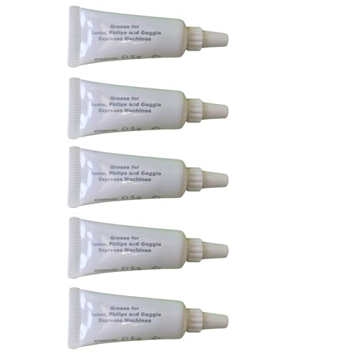 5 x Lubricante de mantenimiento para el bloque de preparación para cafetera compatible con Philips Saeco LatteGo