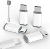 Thousover 4 paquetes de adaptador de Lightning a USB C para iPhone 15/16/17 Pro/17 Pro Max, para cargador de iPhone 17/16, accesorios para 17/16, carga rápida y transferencia de datos, conector USB C para cable (blanco) 2