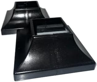 Miniatura 4 de JMSteel - Funda de plástico para zapatos, falda de poste entrelazada de 2 x 2 pulgadas para poste y 4.5 x 4.5 pulgadas para base. (2 unidades, 1 par)