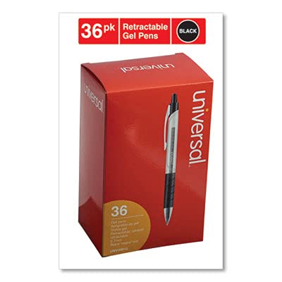 Bolígrafo Retráctil Gel 0.7 mm Universal UNV39910 Pack 36 Negro miniatura 3