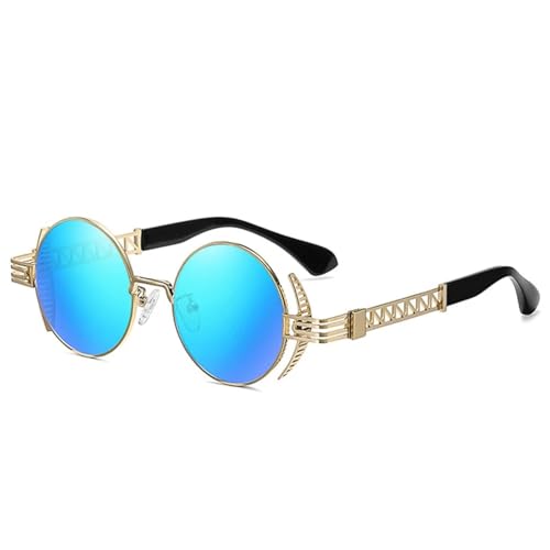 Lunettes de soleil rondes rétro punk pour festivals et virées urbaines estivales