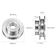 sourcing map Einzelrillen-Riemenscheibe 10mm feste Bohrung 40mm Außendurchmesser Aluminiumlegierung mit Sechskantschlüssel für Bohrmaschine 6mm PU-Rundriemen