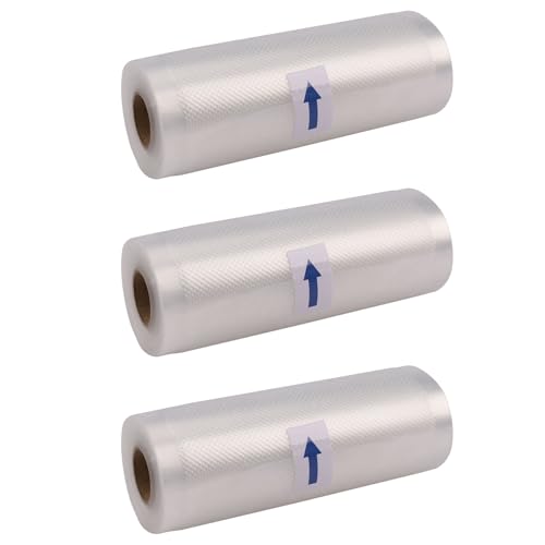 Plawee 3X Sellador Texturizado Sous Vide Saver Roll Bolsas de VacíO Almacenamiento de Cocina Alimentos - 15X500Cm