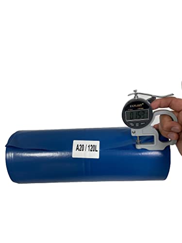 Sacs poubelle de type 150 μ / 120 l - Extra épais | indéchirable - 70 x 110 cm pour la maison, le jardin, le commerce - Lot de 20 (1 rouleau, bleu) Cover