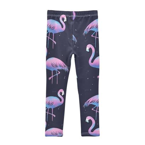 Flamingo Girls' Leggings Toddler Doodles Kids Yoga Pants Dance Active Tights 4T2