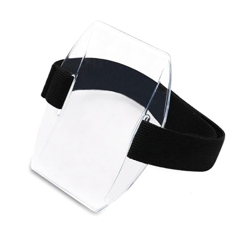 LEYILE Wasserdichter Skipass-Halter, Armband, PVC-Kartenhalter mit verstellbarem Riemen, Namensschild-Halter