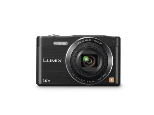 Panasonic DMC-SZ8 Lumix Fotocamera Compatta, CCD 16 MP, Zoom ottico 12x stabilizzato,WiFi, Obiettivo grandangolo 24mm, Nero