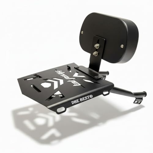 Image of Dhe Best BACKREST with Carrier TOP Rack Practical Utility Accessory with Balanced Weight Distribution for Honda CB 125 Hornet