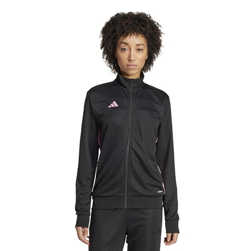 adidas Womens Tiro 25 Essentials Training Jacket Black/Easy Pink/White Small