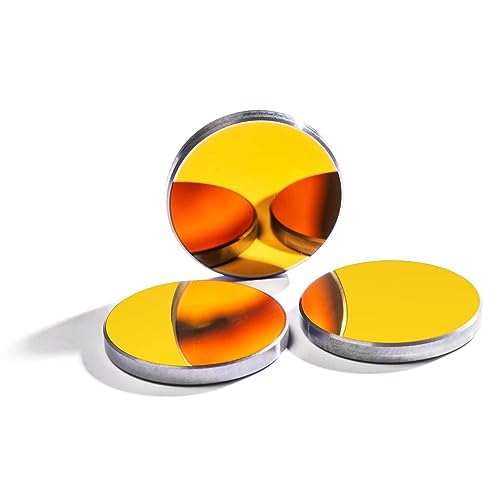 CNCOLETECH 19mm CO2 Laser Mirror Si Reflective Mirrors Lens Gold-Plated Silicon 3PCS CO2 Laser Lens,for CO2 Laser Machine