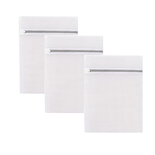 洗濯ネット 大 60×50CM 【3枚】ランドリーネット 目の粗いメッシュ生地 洗濯袋 角型 丈夫 耐久性 型崩れ防止 絡み防ぎ ダスターコート、ダウンコート、トレンチコートなど適用 収納 枕 洗える 大物用 旅行収納 家庭用(ホワイト)
