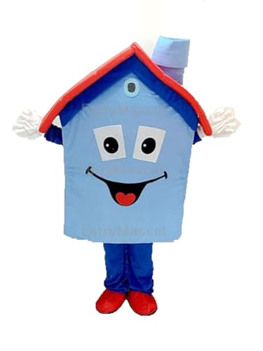 New Blue Housing House Suit Mascot Costume Party Carnival Costumes