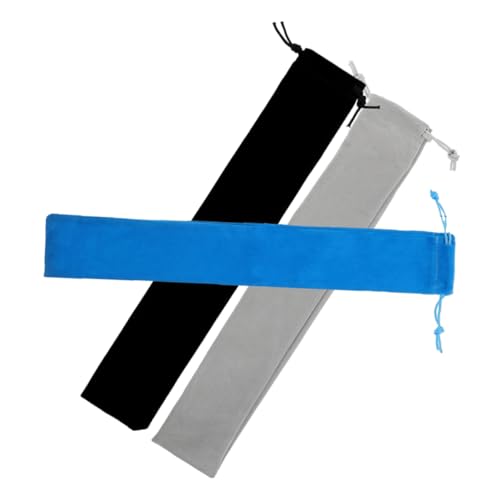 HEMOTON Lightweight Suede Drawstring Pouch for Soprano Recorder Music Instrument Storage Bag Flute Pouch Secure Closure