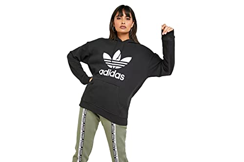Adidas TRF Crew Sweat Felpa, Donna, Black/White, 42