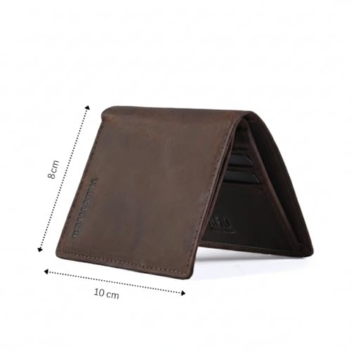 Image of TANSTITCH Slim Leather Wallet || Small,Compact, Minimalist & Thin Wallet || RFID Protected || Front Pocket Carry