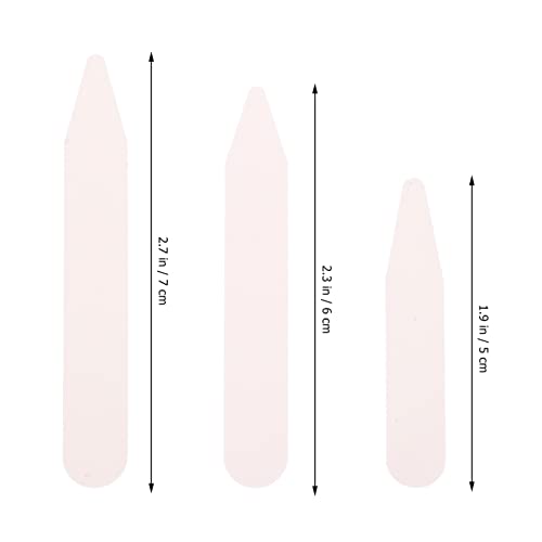 Camisa social 200 peças branca e reforço em 3 tamanhos 5 cm 6,3 cm 7 cm Colarinho Reforçador